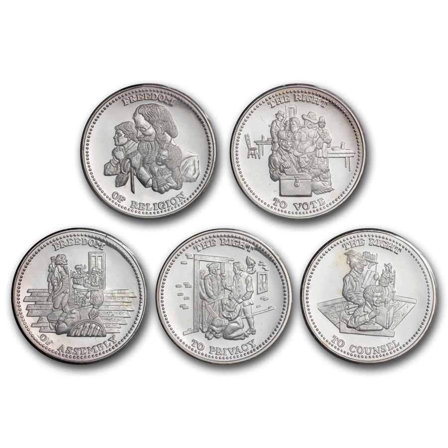 1 oz Silver Round - Johnson Matthey Freedom Series (Set of 10) | eBay