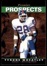 1995 UD SP Premier Prospects #19 Tyrone Wheatley Rookie RC Giants football card. rookie card picture