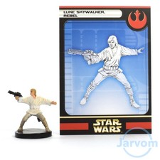 Star Wars Miniatures Rebel Storm 10/60 Luke Skywalker Rebel w/ Card COMBO Ship