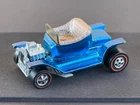 Vintage Hot Wheels Redline 1968 Glossy Blue Hot Heap US - Dark Int., No Reserve!