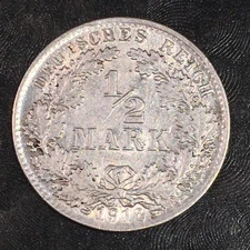 1918-D 1/2 Half Mark Silver - Exact Coin Shown #Q940