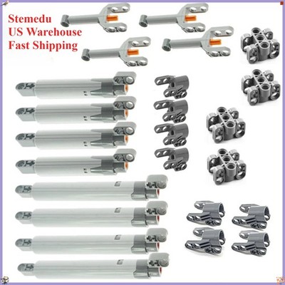 24PC Grey Linear Actuator Push Rod 15L for MOC Building Blocks 40918 61927 61904