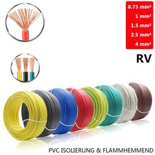 Flexible PVC Electrical Cable 0.75-4mm² Copper Single-core Multi-strand Wire RV