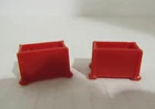 2 Vintage 1950's Marx Pet Shop Playset Red Fish Aquarium