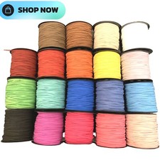 Flat Faux Suede Leather Cord 2.6 mm Jewellery Velvet String Thong 23 colours