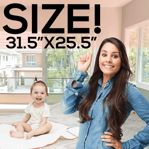Portable Changing Pad Large Size 25.5”x31.5” Pack of 2 Vinyl Waterproof - Picture 6 of 9