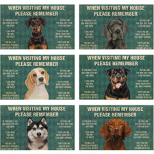 Image of New Please Remember Chihuahua Dogs House Rules Custom Doormat Floor Mats Doormat
