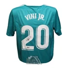 Vinicius Junior Autographed Real Madrid Teal Soccer Jersey - BAS