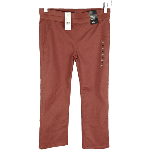 $49 NYC SOHO womens cropped legging size XS stretch rustic red high rise - Picture 2 of 6