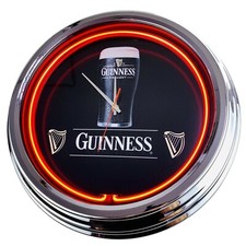 N-0274 Wanduhr "Guinness" Deko Neonuhr Esszimmer Küche Wohnzimmer Büro Uhr