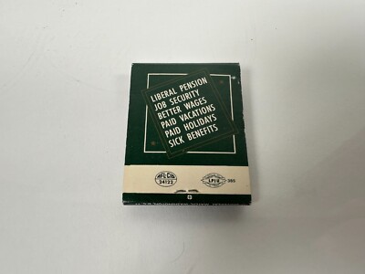 tobacco workers international union Vintage Rare Matchbook: “Tobacco Workers International Union