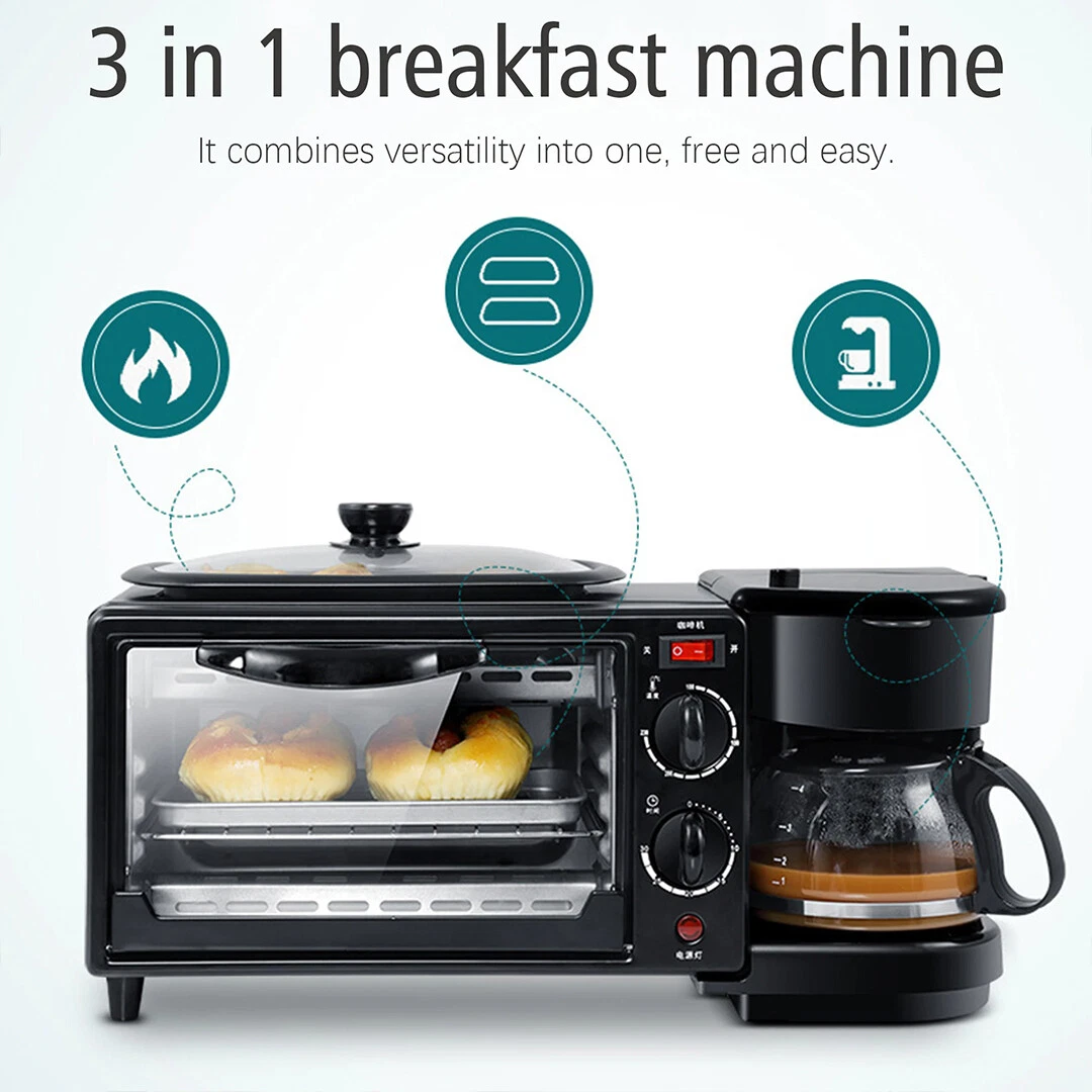 Electric Oven 3 In 1 Multifunction Breakfast Maker Coffee Make