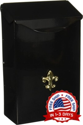 Buzones De Correo Para Casa Exterior Moderno Pared acero negro Small Nuevo US