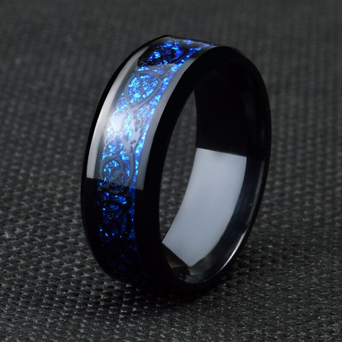 The Vampire Diaries Elena/Damon Blue Sapphire, Black Onyx, Tungsten Plated Ring - Picture 65 of 85