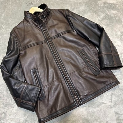 希少】BALMAIN バルマン レザージャケット 羊革 毛皮 黒色 茶色 低く M