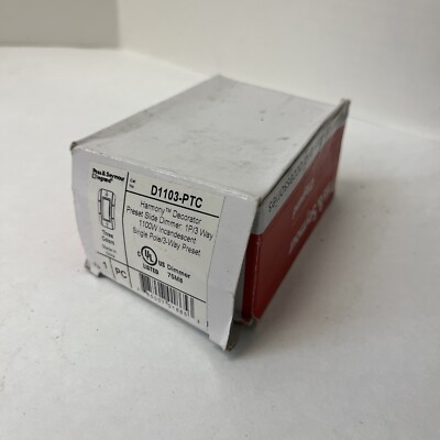 Legrand Pass Seymour D1103-PTC Preset Dimmer Switch 1P/3Way