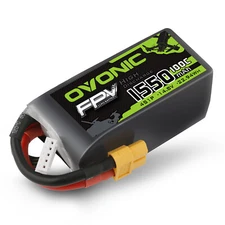 OVONIC 100C 14.8V 1550mAh 4S Lipo Battery XT60 for FPV Freestyle RC Drone Racing