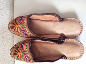 pure leather slippers