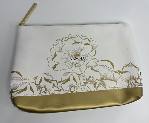*Lancome*Paris●ABSOLUE●White & Gold Makeup Bag Cosmetic Pouch ● NEW &Very Pretty - Picture 12 of 12