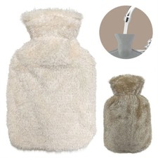 Wärmflasche 0,5L mit Plüsch Bezug Bettflasche klein kuschel Wärmeflasche 500ml