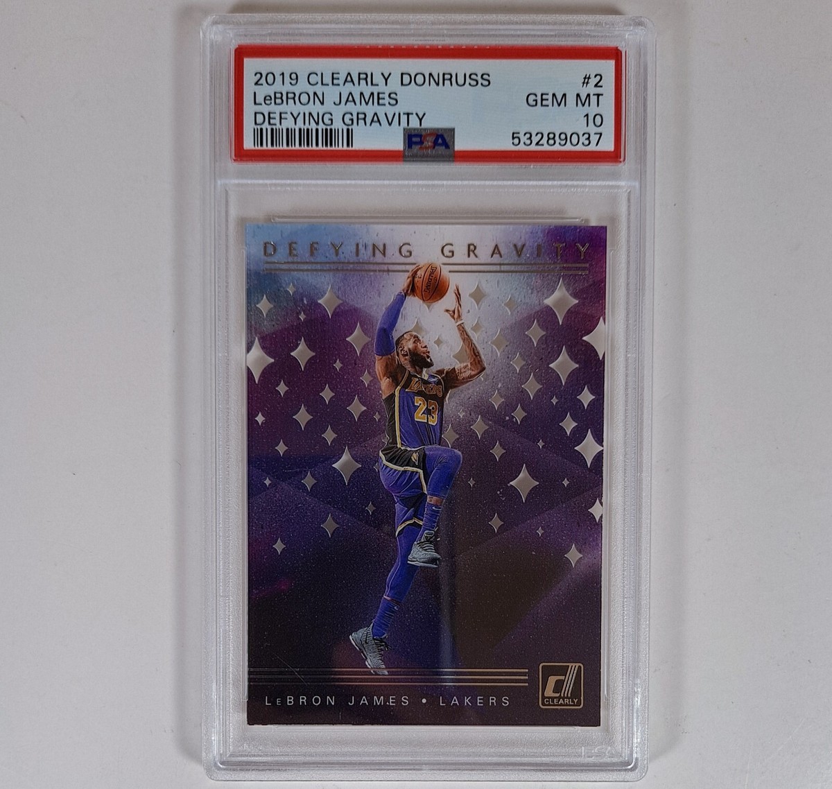 2019 Panini Clearly Donruss Lebron James Defying Gravity PSA 10 #2