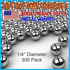 300 qty 1/4" Inch Steel Shot Slingshot Ammo Balls