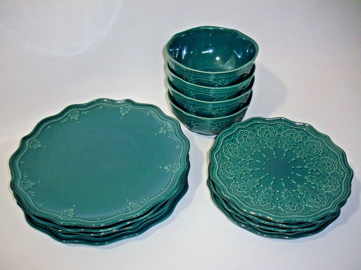Pioneer woman farmhouse lace dinnerware cheap