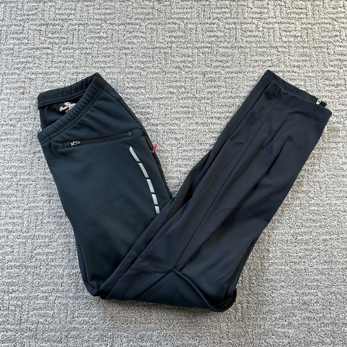 Pearl Izumi Pro Cycling Pants Small Black Vented Knees Zip Ankles Pockets  Womens