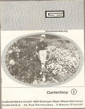 deutsche Betriebsanleitung Gutbrod Gartenboy ...