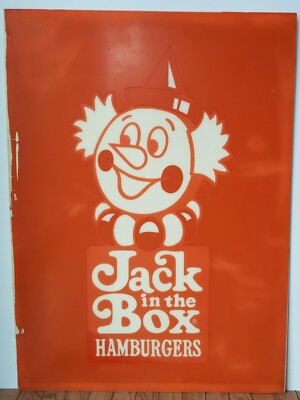 1970’s ジャックインザボックス　看板　メニューボード　プラスチック　サイン 1970's ジャックインザボックス 看板 メニューボード