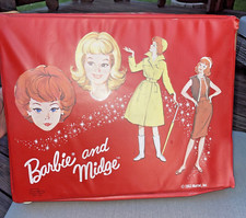 Vintage Barbie And Midge Red Carrying Case