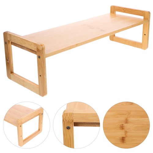 Bambusspeicherregal Büro Schreibtisch-Monitor-Riser Computerregal - Afbeelding 10 van 12