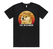 Doge Okay Boomer T-shirt Tee Funny Meme Internet Gen Z Gift Retro Vintage