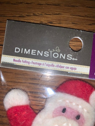 Dimensions Needle Felting Embellishments Santa 100% Wool Christmas - Picture 3 of 8