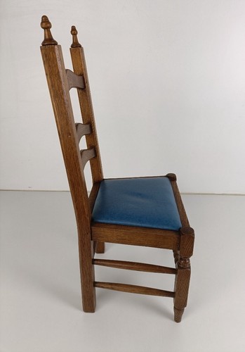 Antique Childrens Chair, Wood Oak Hobnails Small Chair - Picture 7 of 10