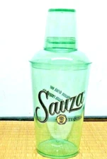 SAUZA TEQUILA GREEN TINTED COCKTAIL SHAKER BAR DECOR NOS 💥💥💥💥💥💥💥