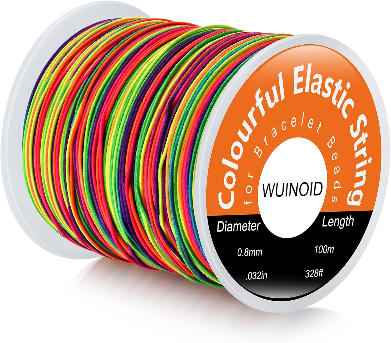 0.8mm Elastic Bracelet String, 328ft Jewelry Making Cord for DIY Friendship Bracelets and Crafts-image