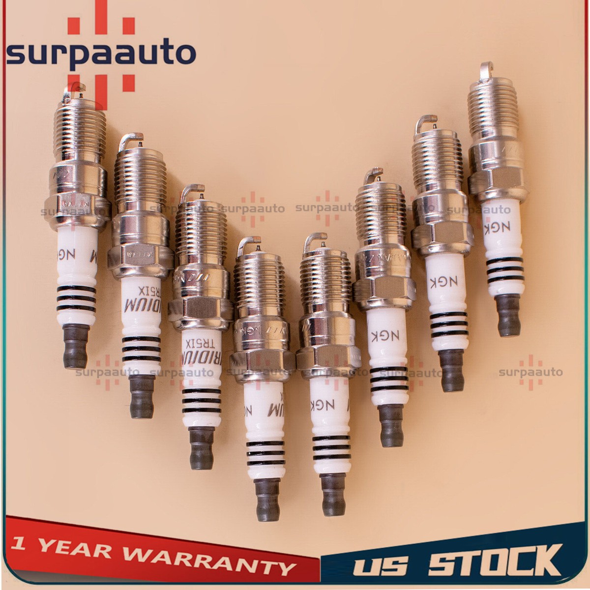 8PCS NGK IRIDIUM IX SPARK PLUGS TR5IX 7397 FOR FORD GM CADILLAC