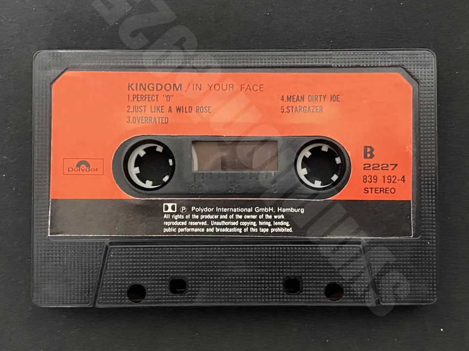 1989 Kingdom Come In Your Face Taiwan Ltd 10 Tracks Cassette Tape W/Insert Rare - Image 3 of 4