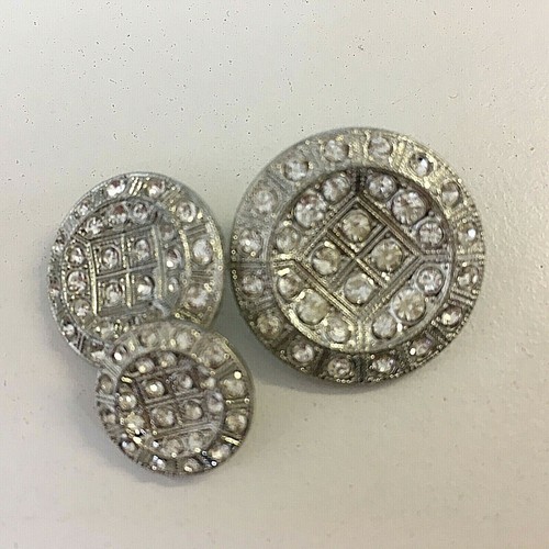 Crystal Fashion Buttons Gold & Silver All Shapes Clearance - Picture 4 of 15