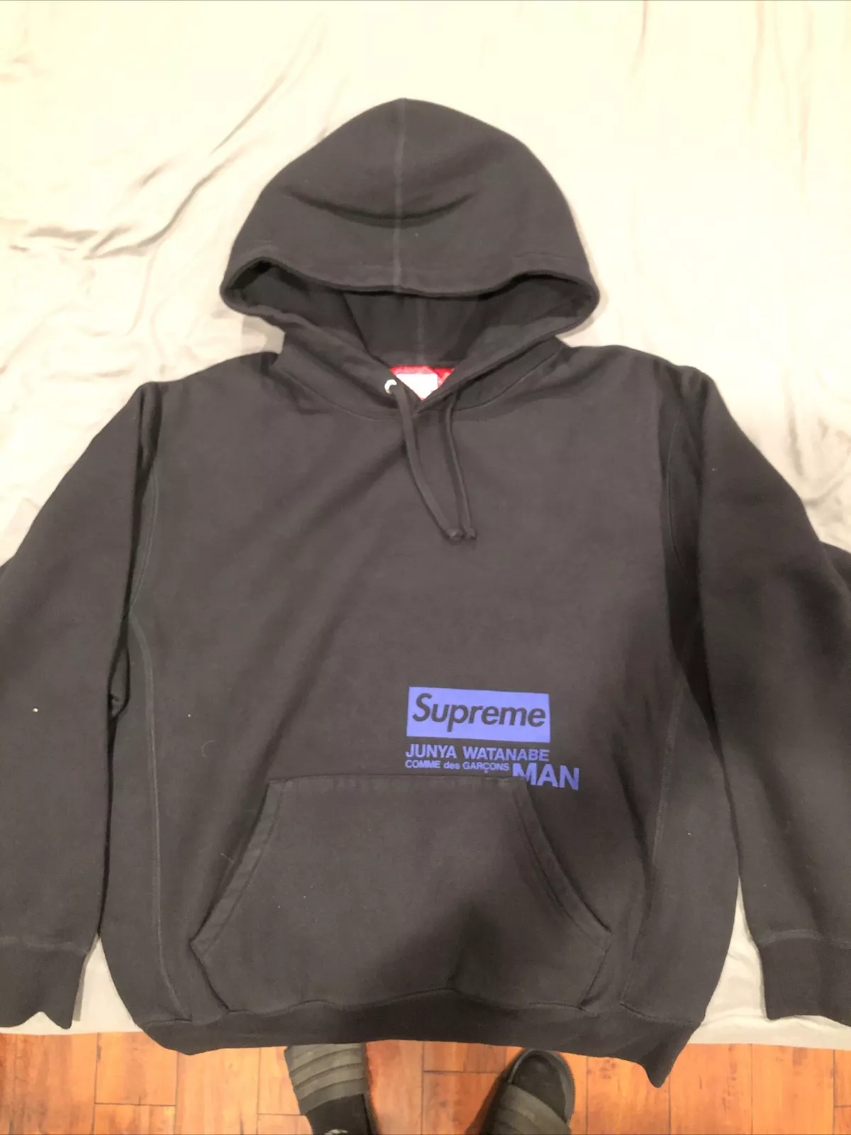 Sweat à capuche noir Supreme Junya Watanabe Comme des Garcons homme CDG moyen M