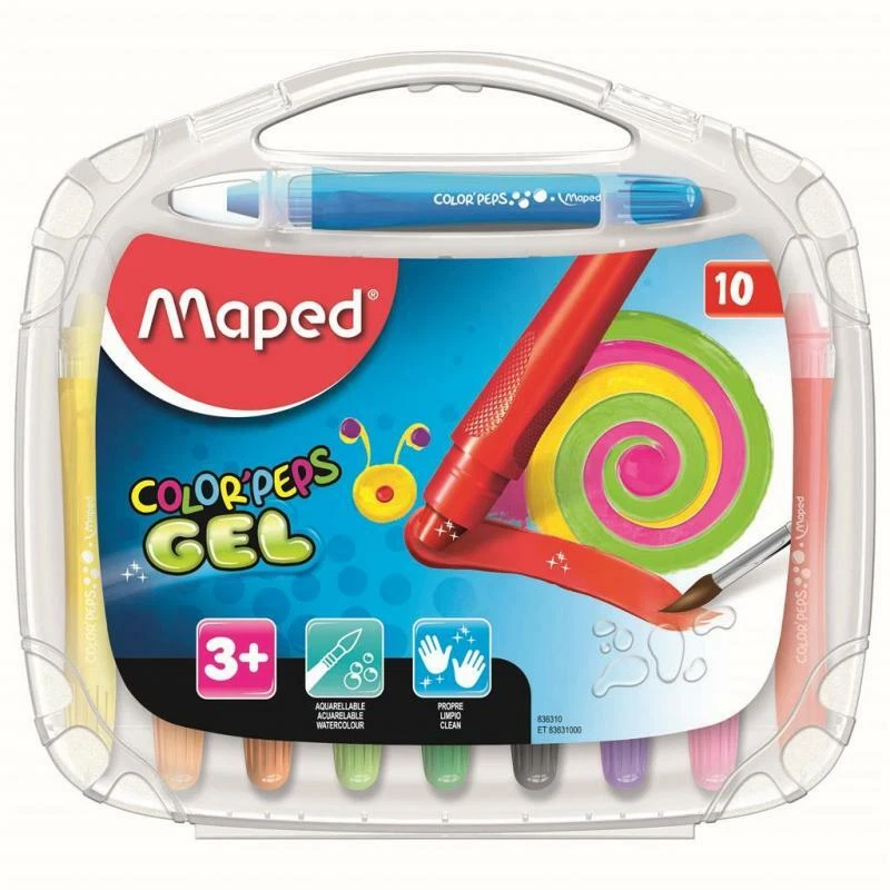 Maped M836310 Gelmalstifte Color Peps Smoothy 10 GEL Stifte Aquarell Malstifte