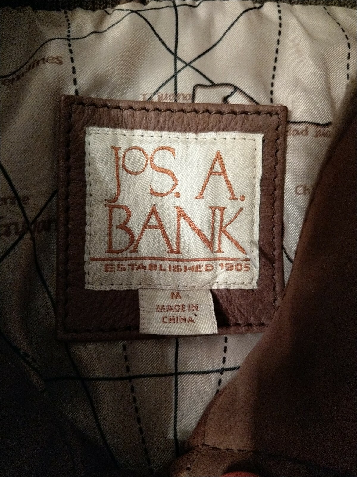 Joseph A. Banks Vintage Men's Leather Jacket SZ Med S… Gem