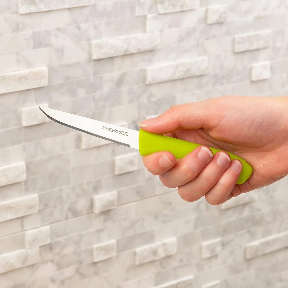 Juego de cuchillos para pelar y decorar, 12 piezas, con hoja recta de 3 pulgadas Foto 2 de 4