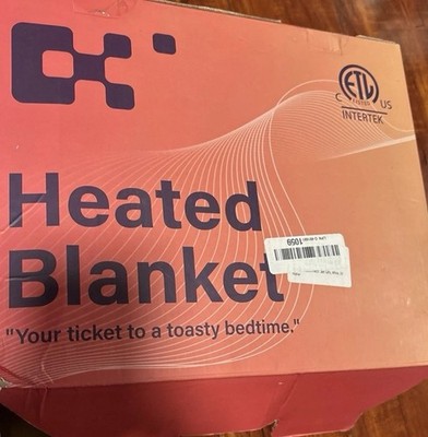 Electric Heated Blanket Throw Soft Warm Adjustable Heat ETL Certified Cozy