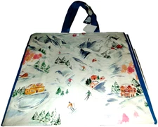 CHRISTMAS~Reusable Tote Bag ~ 20" X 18" X 8" ~ WINTER VACATION