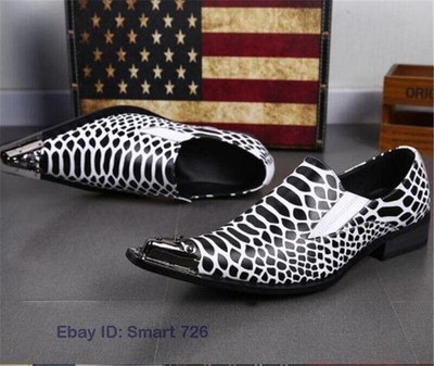 Mens Shoes Formal Leather Oxford Fit Dress Party Business Pointy Toe Nightclub
