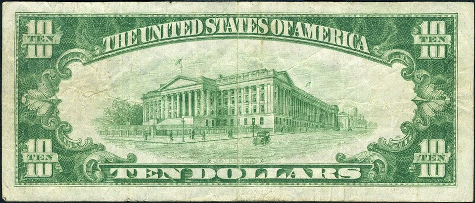 FR. 2000 D $10 1928 Federal Reserve Note Cleveland D-A Block VF+ - Image 3 of 3