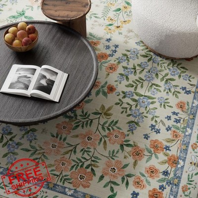 Machine Washable Rug 5x7 Vintage Living Room Stain Resistant