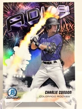 2025 Bowman Chrome Baseball Charlie Condon Adios #AD-16 Rockies 